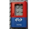 Part No: 4182pb027  Name: Door 1 x 4 x 5 Train Right with Blue Bottom Half and Dutch NS '7715' Pattern (Sticker) - Set 7715