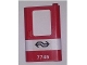 Part No: 4182pb039  Name: Door 1 x 4 x 5 Train Right with White Stripe and Dutch NS '7745' Pattern (Sticker) - Set 7745