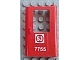 Part No: 4182pb046  Name: Door 1 x 4 x 5 Train Right, Thin Support at Bottom with Swedish 'SJ 7755' Pattern (Sticker) - Set 7755
