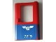 Part No: 4182pb096  Name: Door 1 x 4 x 5 Train Right, Thin Support at Bottom with Blue Bottom Half and White Finnish Train Logo and '7715' Pattern (Sticker) - Set 7715