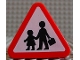 Part No: 42025pb02  Name: Duplo, Brick 1 x 3 x 2 Triangle Road Sign with Pedestrian Crossing Warning Pattern