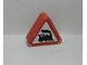 Part No: 42025pb10  Name: Duplo, Brick 1 x 3 x 2 Triangle Road Sign with Steam Engine Pattern (Sticker) - Set 9211