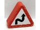 Part No: 42025pb14  Name: Duplo, Brick 1 x 3 x 2 Triangle Road Sign with Curved Road Pattern (Sticker) - Set 9211