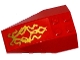 Part No: 43712pb055  Name: Wedge 6 x 4 Triple Curved with Gold Dragon Head Pattern (Sticker) - Set 70738