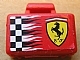 Part No: 4449pb01  Name: Minifigure, Utensil Briefcase with Checkered Ferrari Logo Pattern on Both Sides (Stickers)