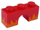 Lot ID: 312105089  Part No: 4490pb03  Name: Arch 1 x 3 with Bright Light Orange Flames Pattern (Angry Kitty)
