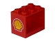 Part No: 4532apb06  Name: Container, Cupboard 2 x 3 x 2 - Solid Studs with Shell Logo Pattern on Left Side (Sticker) - Set 1253-1