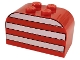 Part No: 4744px4  Name: Slope, Curved 4 x 2 x 2 Double with 4 Studs with White Stripes Pattern