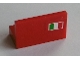 Part No: 4865pb012R  Name: Panel 1 x 2 x 1 with Italian Flag on Red Background Pattern Model Right Side (Sticker) - Set 8654 / 8375 / 8673
