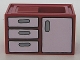 Part No: 4906pb02  Name: Duplo, Furniture Sink with Front Cabinet and Drawers Pattern