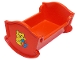 Part No: 4908pb01  Name: Duplo, Furniture Cradle (Belville Baby Crib) with Teddy Bear and Ball Pattern