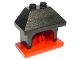 Part No: 4918c01  Name: Duplo, Furniture Fireplace with Black Top with 2 Studs