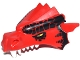 Part No: 50108pb03  Name: Dragon Head (Castle) Jaw Upper with Large Black Scales and Yellow Eyes Pattern