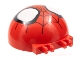 Lot ID: 382832723  Part No: 50747pb18  Name: Windscreen 6 x 6 x 3 Canopy Half Sphere with Dual 2 Fingers with Spider-Man Face and Dark Red Webbing Pattern