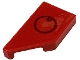 Lego part: Tile, Modified 1 x 2 Wedge Left with Dark Red Circle Pattern (Sticker) - Set 76934