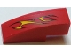 Part No: 50950pb107L  Name: Slope, Curved 3 x 1 with Flames on Red Background Pattern Model Left Side (Sticker) - Set 60027
