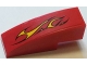 Part No: 50950pb107R  Name: Slope, Curved 3 x 1 with Flames on Red Background Pattern Model Right Side (Sticker) - Set 60027