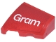 Part No: 5095pb011  Name: Wedge 2 x 2 x 2/3 Left with White 'Gram' MoneyGram Logo Pattern (Sticker) - Set 77250