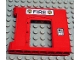 Part No: 51261pb01  Name: Duplo Wall 1 x 8 x 6 Hinge on Left with Door Opening and Fire Logo Pattern