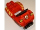Part No: 54005c01pb02  Name: Duplo Cabin 4 x 7 x 2 Four Wheel Bike with Black Handlebars with Fire Pattern