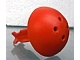 Part No: 54043b  Name: Duplo Cannon Ball 1/2 with Large Axle Connector and 4 Holes in Top