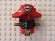 Lot ID: 206312467  Part No: 54062pb01  Name: Duplo Wear Head Cover, Shirt with Black Beard and Red Hat with Skull and 2 Sabers Pattern