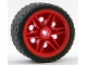 Part No: 56145c03  Name: Wheel 30.4mm D. x 20mm with No Pin Holes and Reinforced Rim with Black Tire 37 x 22 ZR (56145 / 55978)