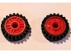 Part No: 56902c01  Name: Wheel 18mm D. x 8mm with Fake Bolts and Shallow Spokes with Black Tire 24mm D. x 7mm Offset Tread - Band Around Center of Tread (56902 / 61254)