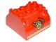 Part No: 59684pb03  Name: Duplo Container Tank Upper Section with Stripes and  Fire Logo Pattern