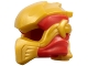 Part No: 5990pb01  Name: Minifigure, Headgear Ninjago Wrap Type 10 with Molded Pearl Gold Armor, Wraps and Knot Pattern