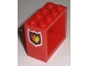 Part No: 60598pb001  Name: Window 2 x 4 x 3 - Hollow Studs with Fire Logo Badge Pattern on Both Sides (Stickers) - Set 7208