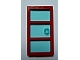 Part No: 60797pb01  Name: Door 1 x 4 x 6 with 3 Panes with Molded Trans-Light Blue Glass with Stud Handle Pattern