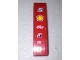 Part No: 61678pb001  Name: Slope, Curved 4 x 1 with Number 5 and Shell, Alice, Bridgestone, Fiat and Ferrari Logos Pattern (Sticker) - Sets 8153 / 8155