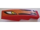 Part No: 61678pb011L  Name: Slope, Curved 4 x 1 with Headlight and Flames Pattern, Model Left (Sticker) - Set 8898