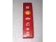 Part No: 61678pb063  Name: Slope, Curved 4 x 1 with Number 6 and Shell, Alice, Bridgestone, Fiat and Ferrari Logos Pattern (Sticker) - Set 8155