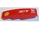Part No: 61678pb097L  Name: Slope, Curved 4 x 1 with Shell Logo, 'acer', 'MAHLE', 'OMR', 'SKF' and 'brembo' Pattern Model Left Side (Sticker) - Sets 8168 / 8185