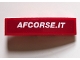 Part No: 61678pb172R  Name: Slope, Curved 4 x 1 with White 'AFCORSE.IT' Pattern Model Right Side (Sticker) - Set 42125