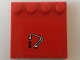 Part No: 6179pb131  Name: Tile, Modified 4 x 4 with Studs on Edge with Crane Vertical Movement Pattern (Sticker) - Set 8289