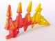 Part No: 61807pb02  Name: Bionicle Weapon Small Blade with 4 Spikes with Marbled Yellow Pattern