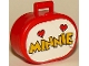 Part No: 6203pb06  Name: Scala Utensil Oval Case with Minnie and Two Hearts Pattern (Sticker) - Sets 4165 / 4178