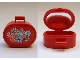 Part No: 6203pb09  Name: Scala Utensil Oval Case with Flowers and Mirror Pattern (Stickers) - Set 3142