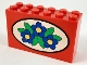 Part No: 6213px4  Name: Brick 2 x 6 x 3 with Blue Flowers Pattern