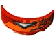 Part No: 62360pb008  Name: Windscreen 3 x 6 x 1 Curved with Orange Armor Plates with Black Outlines and Metallic Light Blue Circuitry Pattern (Sticker) - Set 76194