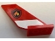 Part No: 6239pb078  Name: Tail Shuttle with Fire Logo Badge on Red Background and White Stripe Pattern on Both Sides (Stickers) - Set 60110