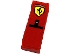 Lego part: Tile 1 x 3 with Ferrari Logo and Black T-Shape Pattern (Sticker) - Set 76934