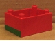 Part No: 6407pb01  Name: Duplo, Train Locomotive Cabin Base With Green Stripe on Two Sides