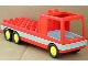 Part No: 6422c01  Name: Duplo Truck with 4 x 8 Flatbed, Yellow Wheels, and Light Gray Cabin and Sides