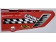 Part No: 64391pb005  Name: Technic, Panel Fairing # 4 Small Smooth Long, Side B with Air Intake, Checkered Stripe and Sponsor Logos Pattern (Sticker) - Set 42011