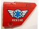 Part No: 64680pb016  Name: Technic, Panel Fairing #14 Large Short Smooth, Side B with EMT Star of Life and 'RESCUE' Pattern (Sticker) - Set 8068
