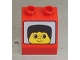 Part No: 6474pb01  Name: Duplo, Brick 2 x 2 x 1 1/2 Slope 45 with Boy Head with Black Short Hair Pattern